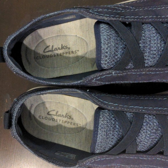 EUC Clarks Cloudsteppers™ Adella Trace Women's Size 10W Blue Step in Ortholite - Picture 10 of 11